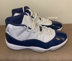 Jordan 11 Retro UNC Win Like 82 University &amp; Midnight Blue Sz 11 2017 - £123.78 GBP