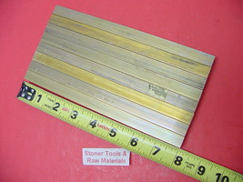 1 Pc of 8 pieces 1/2&quot;x 1/2&quot; C360 BRASS SQUARE BAR 8&quot; long Solid .50&quot; Flat Mill S - £113.50 GBP