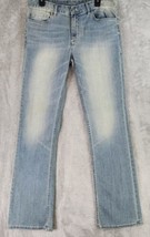 Calvin Klein Jeans Mens 32 x 32 Blue Denim Distressed Casual Modern Bootcut Pant - £20.39 GBP