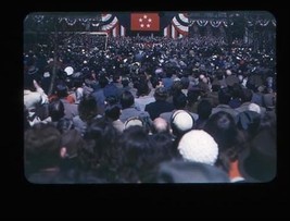 General MacArthur New York City Hall Crowd 1951 Original Kodachrome Slide  - £31.14 GBP