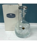 Block Cut Crystal 10.5” Decanter Barware Mouth Blown Poland Original Label - $67.90