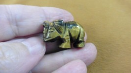 (Y-ELE-ST-513) little Elephant Africa TIGEREYE gemstone FIGURINE carving... - $8.59