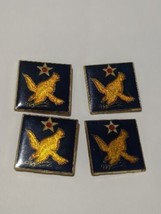 WWII US Army AC 2nd Air Force Patch Crest Lot of 4 LTC Hat Lapel Clutch Back AAF - $11.88