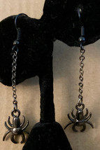 Vintage Hand Crafted 1980s Blackened Antiqued Silver Spider Arachnid Ins... - $28.98