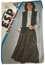 Simplicity Sewing Pattern 6194 ESP Skirt Blouse Vest Outfit Vintage 1980s Uncut - £3.92 GBP