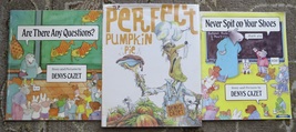 3 Denys Cazet books Are There Any Questions? The Perfect Pumpkin Pie, Never Spit - £6.72 GBP