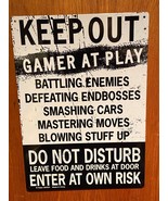 Gamer Novelty Tin SIgn 8 1/4&quot; X 11.5&quot;*Pre Owned/Nice Condition* - £8.44 GBP