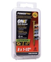 Hillman 116788 Power Pro One Bronze Multi-Material Screws #8 x 1-1/2&quot;, 2... - $14.41