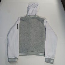 New Look Varsity Jacket #23 Youth Gray & White Snap Buttons Hoodie Size Large image 2
