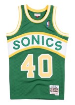NWT men&#39;s S Mitchell &amp; Ness Seattle Sonics Shawn Kemp 1994 Swingman Sewn... - $85.49