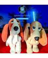 Two vintage 1950s Hush Puppies Basset Hounds By Applause~Cute as a Button! - $52.80 CAD