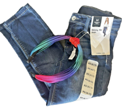 Girls Skinny Fit Jean Size XS 4/5 Denim &amp; Matching Headband Members Mark... - $7.84