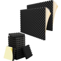 12 Pack Self-Adhesive Sound Proofing Egg Crate Foam, 1.5"X12"X12" Quick-Recovery - £30.36 GBP