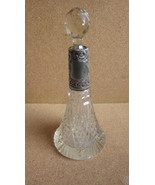 ANTIQUE STERLING SILVER CUT CRYSTAL PERFUME BOTTLE LONDON 1909 - $135.61 CAD