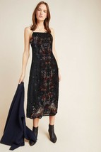 Nwt Anthropologie Talia Burnout Velvet Slip Dress By Kachel 2 - £47.94 GBP