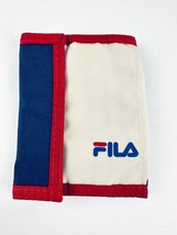 Fila Men&#39;s Trifold Wallet with Hook and Loop Closure Red White Blue 9&quot; Long - £17.08 GBP