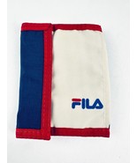 Fila Men&#39;s Trifold Wallet with Hook and Loop Closure Red White Blue 9&quot; Long - £16.59 GBP