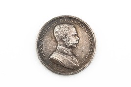 1870-1880 Austria Silver Medal Award for Bravery XF High Relief Der Tapferkeit - £50.61 GBP