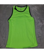 Nike Dri Fit Womem&#39;s Solid Neon Green Razorback Tank Top Size Large - $13.55