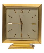 Mid-Century LUXOR Gilt Brass Alarm Clock, Swiss Made - $380.00