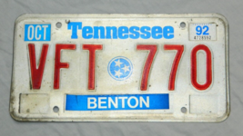 Classic United States Tennessee 1992 Passenger License Plate VFT-770 - $5.89