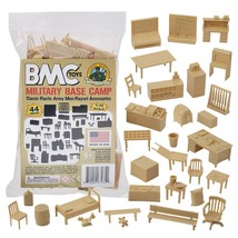 BMC Classic Marx Military Base Camp - 44pc Plastic Army Men Playset Accessories - £27.32 GBP