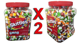 2 Two -PREMIUM Big! Big! Original Skittlez Freeze Dried 54Oz Candy Jar Candies - £27.95 GBP