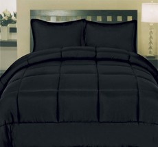 7 Piece Bed-In-A-Bag Solid Comforter &amp; Sheet Set, Deep Rich Black, Queen... - $64.89