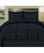 7 Piece Bed-In-A-Bag Solid Comforter &amp; Sheet Set, Deep Rich Black, Queen... - £50.73 GBP