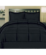 7 Piece Bed-In-A-Bag Solid Comforter &amp; Sheet Set, Deep Rich Black, Queen... - $88.14 CAD