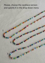 Colorido Semilla Collar de Cuentas, Multicolor Playa para Mujer, Arcoiri... - £63.02 GBP