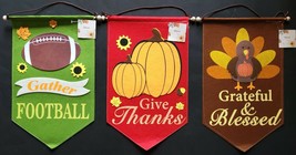 Fall Harvest Thanksgiving Wall Banner Decorations 15”x9” S21, Select: Theme - £2.77 GBP