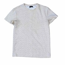 Zara Man Textured Crewneck Short Sleeve T-shirt Beige medium chest 21&quot; length - £18.17 GBP