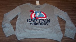 Women&#39;s Teen Captain America Marvel Comics Crew Sweatshirt Large New w/ Tag - £27.40 GBP