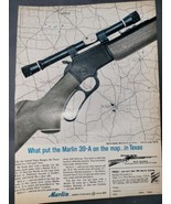 Vintage Marlin 39-A Carbine Rifle Put Marlin on The Map In Texas Print A... - £6.74 GBP