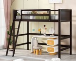 Twin Size Loft Bed With Ladder,Bunk Bed With Solid Wooden,No Box Spring ... - $588.99