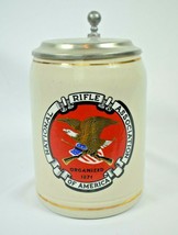 NNIZ National Rifle Association NRA Ceramic Beer Stein with Lid Vintage - £11.97 GBP