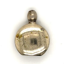 Vtg Sign Sterling Mexico Modern Round Perfume Potion Snuff Bottle with Gemstone - £43.36 GBP