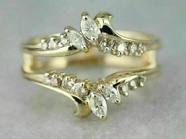 2Ct Marquise Schnitt VVS1/D Diamant Damen Verlobungsring 14K Gelbgold Finish - £95.18 GBP