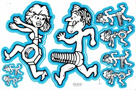 AU188 SCREW HER Scooter Sticker Decal Racing Tuning Size 27x18 cm/10x7inch - $3.99