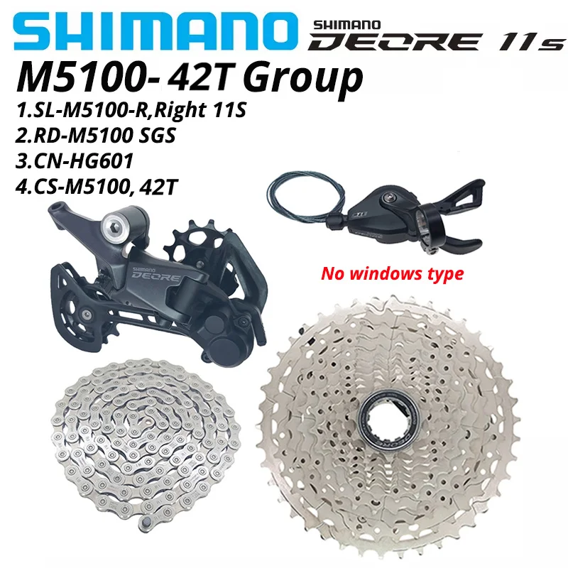 SHIMANO DEORE M5100 1x11 Speed Groupset MTB Mountain Bike Contains Shift Lever R - £165.15 GBP