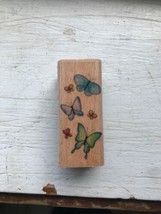 Six Butterflies Wood Mounted Rubber Stamp Stampcraft 440D31 - $8.59