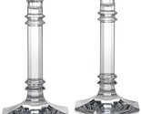 Reed &amp; Barton Crystal Tempo Candlesticks Pair Clear 8&quot; Classic Wedding G... - £39.87 GBP