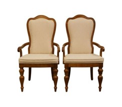 Set of 2 STANLEY FURNITURE Italian Tuscan Style Upholstered Dining Arm Chairs... - $427.49