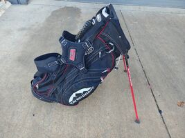 Sun Mountain Four 5 Dual Strap 14 Divider Golf Stand Bag w Raincover Bla... - $118.75