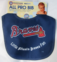 MLB Little Atlanta Braves Fan Baby Infant ALL PRO BIB Blue by WinCraft - £15.16 GBP