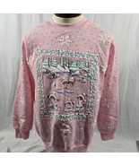 Vintage 80s TEDDY BEARS Sweatshirt Winter Ice Skating Grannycore Cottage... - $123.70