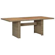  Dining Table Brown PE Rattan Large Durable Dining Table - $7,119.19 MXN