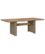  Dining Table Brown PE Rattan Large Durable Dining Table - $383.49