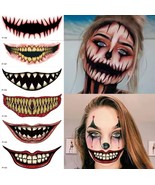 10 pieces Tattoo Halloween Big Mouth Horror Temporary Tattoo Funny Party... - $14.01